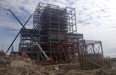 安达鑫玛热电厂单体构筑约500吨